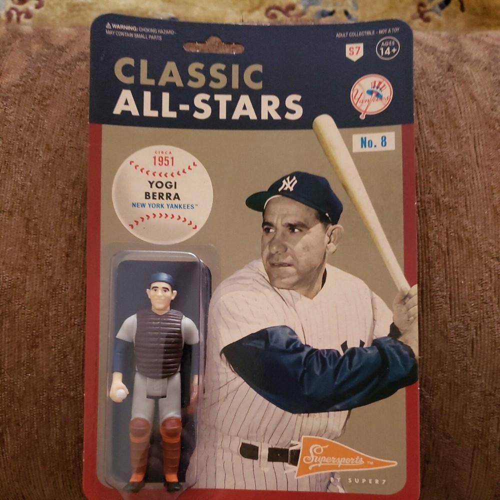 Yogi Berra Catcher by Super7 Classic All-Stars New York Yankee Action MLB Figure
